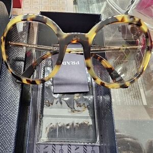 Prada Tortoiseshell Round Sunglasses